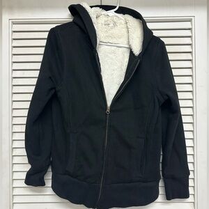 Old Navy Black Jacket with White Fleece Interior